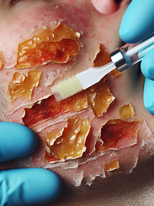 Hautpeelings während der Therapie mit Isotretinoin